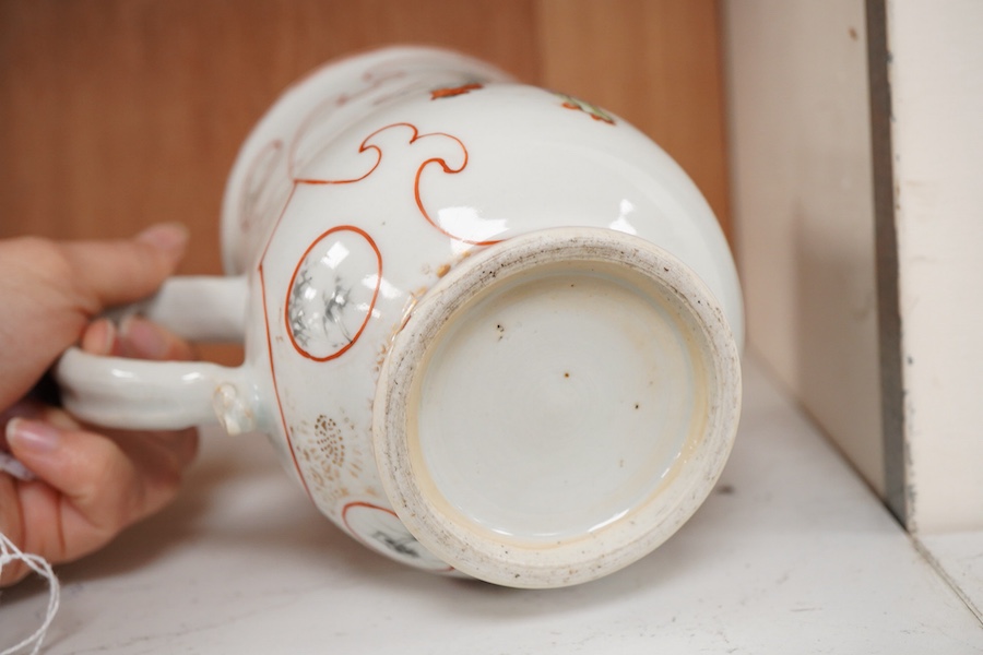 An 18th century Chinese export famille rose mug- 15cm high